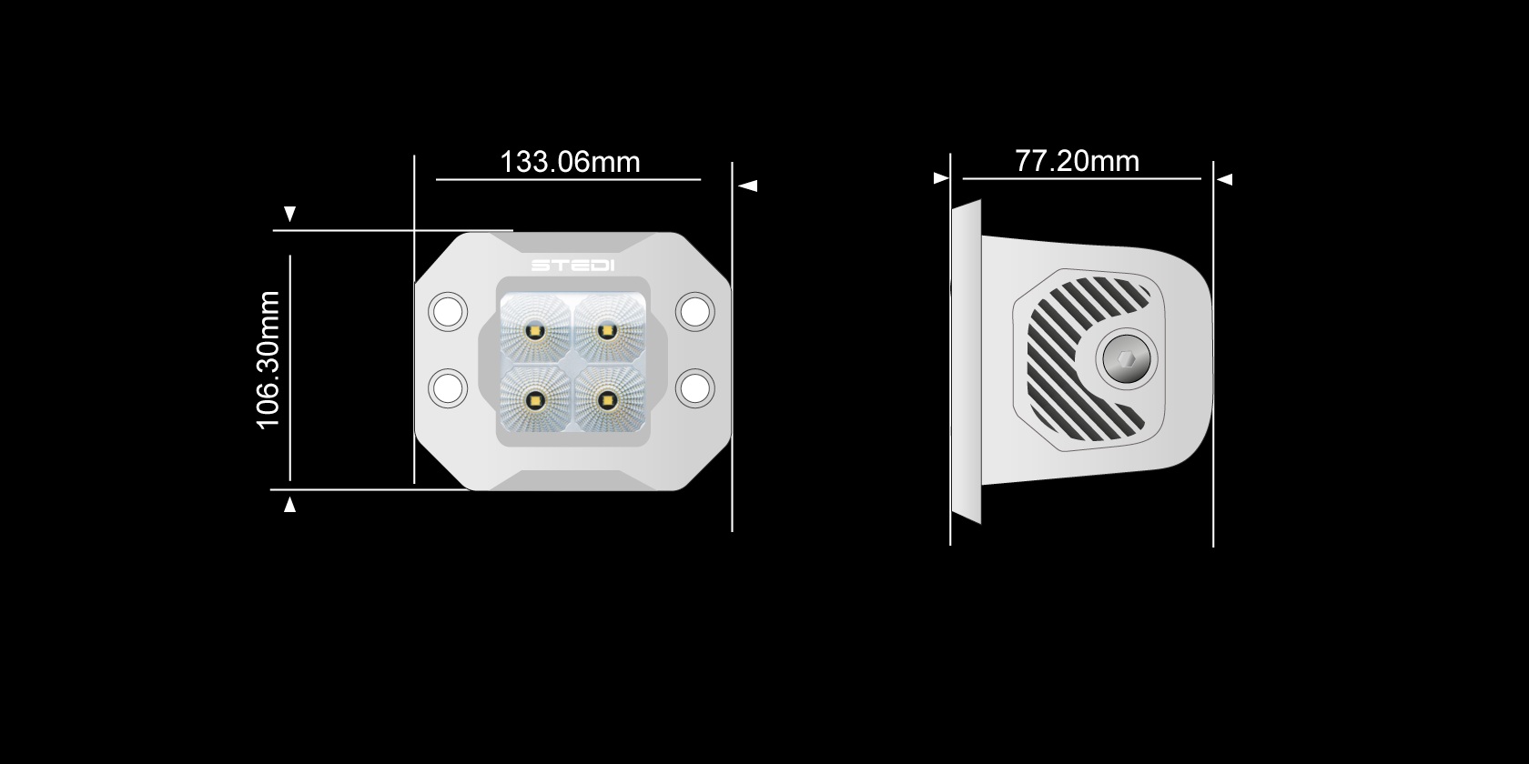 STEDI G4 Marine Flush Work Light